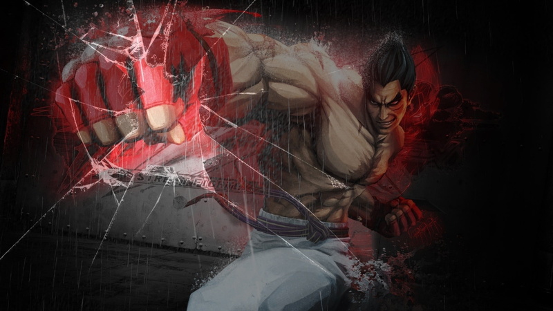 punching bag, Tekken, Kazuya Mishima, 1080P, broken glass