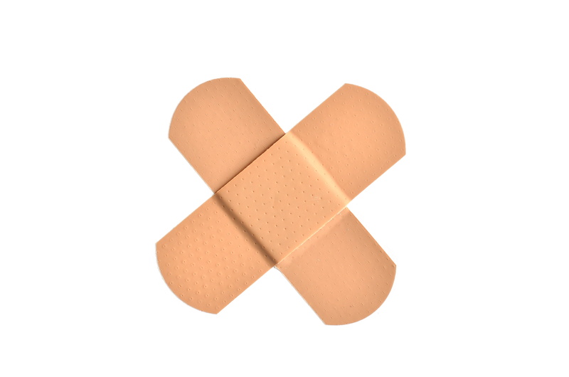 hospital, brown, injury, cross shape, protection, medicine, cut out, issues, bandages, white color, healthcare, two, blood, treatment, medical, repair