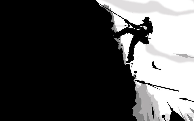 nature, sky, unrecognizable person, lifestyles, risk, adventure, Indiana Jones, outdoors, man, activity, two people, copy space, 720P, cliff, effort, sport