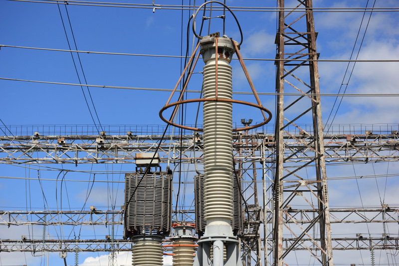 directly below, alloy, architecture, nature, blue, station, ignalina, sky, cable, complexity, silver colored, electricity pylon, industrial equipment, industry