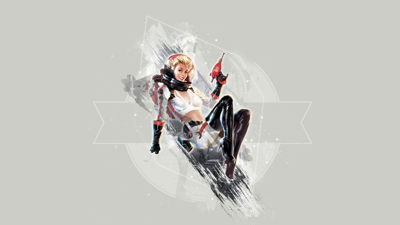 4K, poster, vinyl, blaster, gun, backpack, science, boots, Nuka Cola, grey, white, Fallout, helmet, blonde
