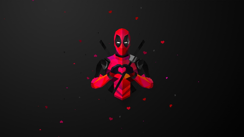 Deadpool, 2K, love, Marvel Cinematic Universe, Marvel Comics, comics, heart