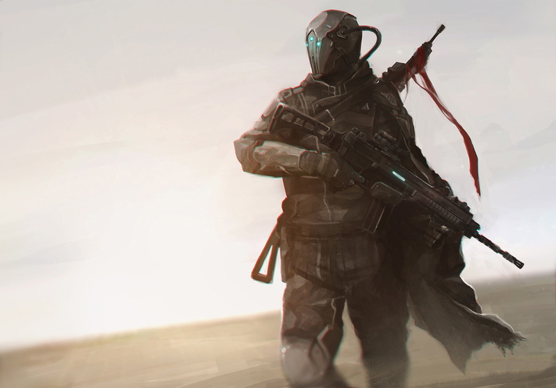 1080P, men, army soldier, science fiction, uniform, aggression, day, military, gun, digital, government, assault, security, person, one person, holding