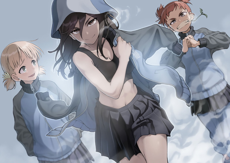 Anime, 1080P, Girls und Panzer, Mikko (Girls und Panzer), Mika (Girls und Panzer), Aki (Girls und Panzer)