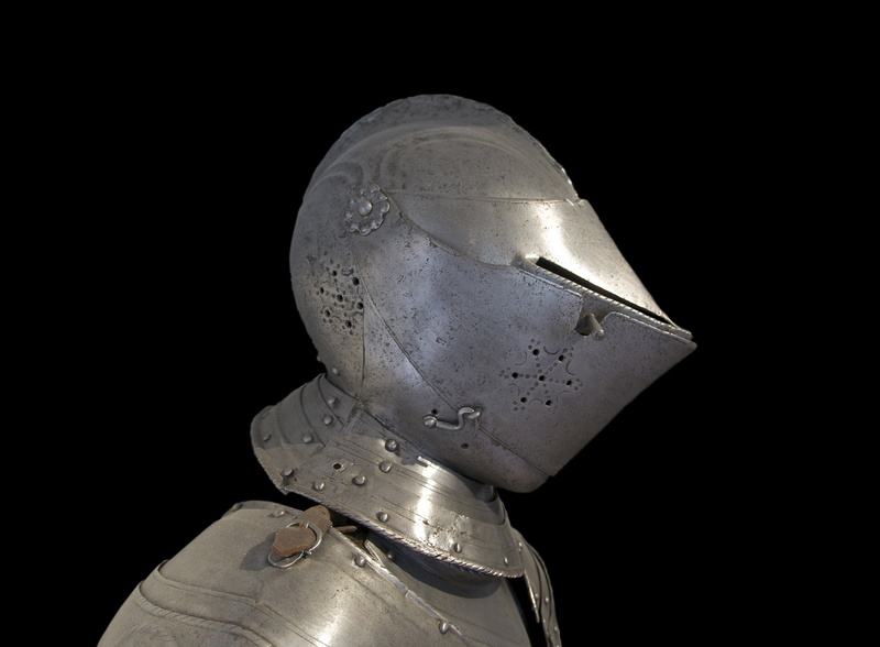 work Helmet, studio shot, headwear, 2K, no people, sword, white color, low angle view, medieval, helmet, armed Forces, protection, old, warrior, copy space