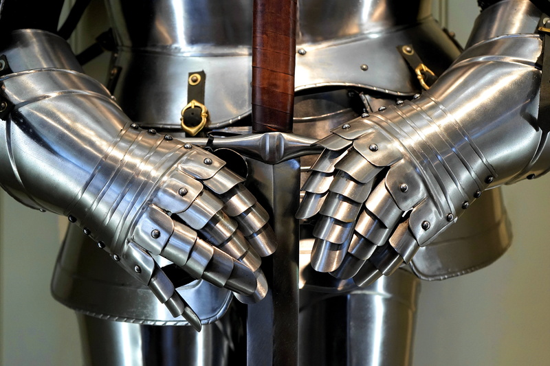 futuristic, strength, day, silver - metal, steel, metal industry, shield, no people, warrior, antique, power, equipment, pipe - tube, indoors, machinery