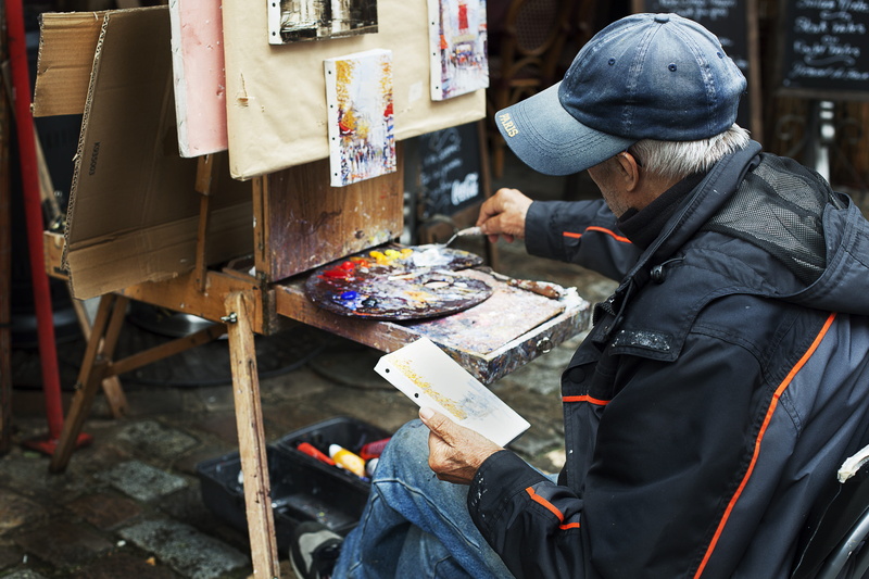 creator, man, 5K, creative, art and craft, Street painter, wear, tool, brush, painting, occupation, market, art and craft equipment, acrylic paint, craftsperson