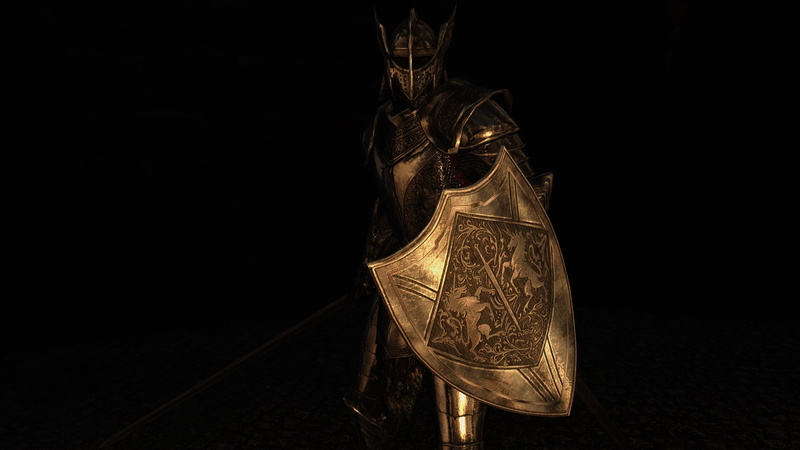 1080P, shield, colored, suit, person, wearing, helmet, armor, rendering, sword, gold, background, warrior