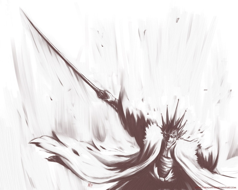 kenpachi, zaraki, 720P, bleach, x, anime, Zaraki Kenpachi, art, hd