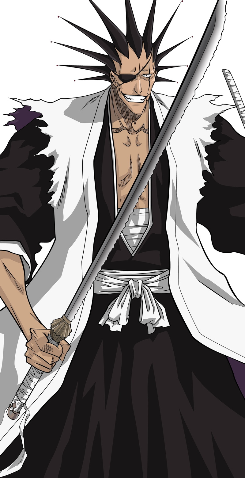 hd, zanpakuto, Zaraki Kenpachi, kenpachi, 2K, bleach, anime, zaraki, art