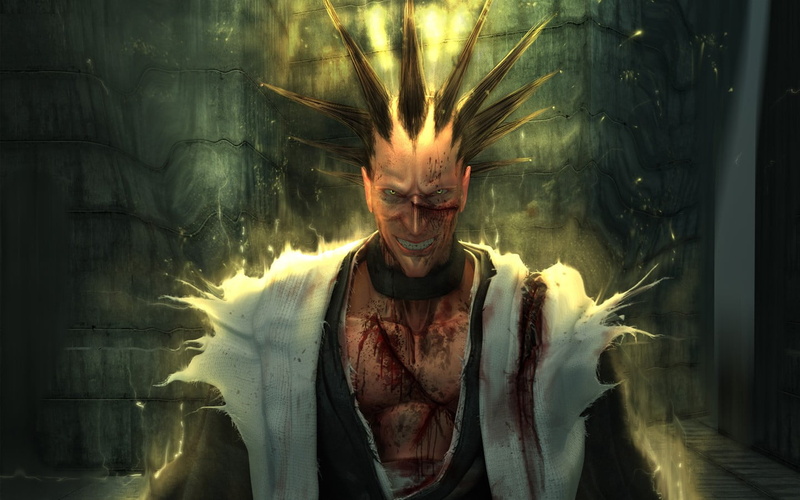 women, men, motion, casual clothing, front view, adult, real people, blood, male, Zaraki Kenpachi, realistic, lifestyles, leisure activity, digital composite