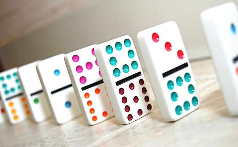 leisure games, group, in a row, Other Games, wood - material, number, recreational pursuit, close-up, pieces, domino, high angle view, Games, table, indoors