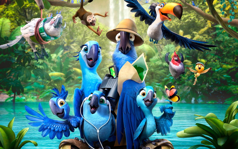 blue, movie, 1080P, cartoon, birds, rio 2