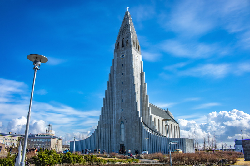 building, hallgrims-church, protestant, tall - high, 5K, low angle view, hallgrímskirkja, iceland, architecture, no people, belief, travel destinations