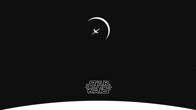 planet, X-wing, stars, Star Wars, minimalism, 5K, space, Star Wars: The Force Awakens