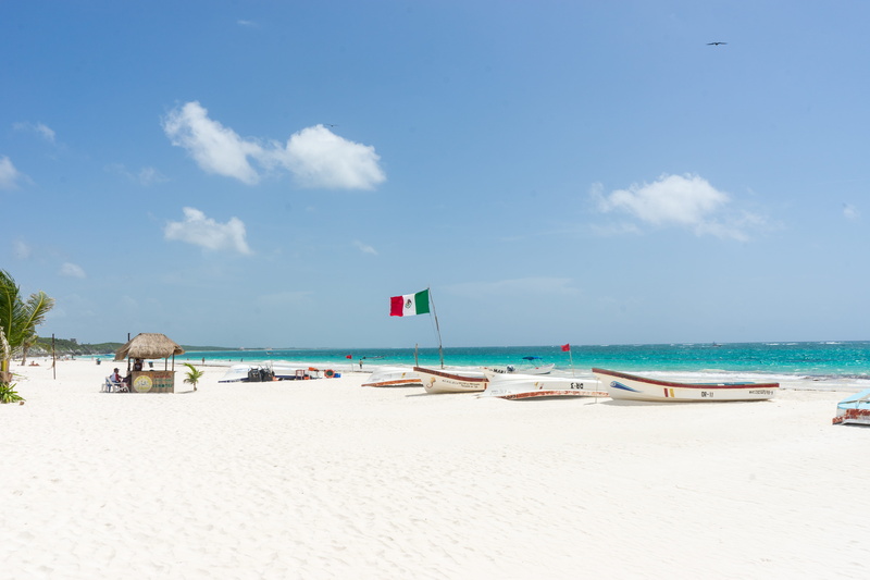 caribe, no people, flag, nautical vessel, sand, day, water, mexic, mexico, sky, ocean, tulum, turquoise colored, nature, sea, land, horizon over water