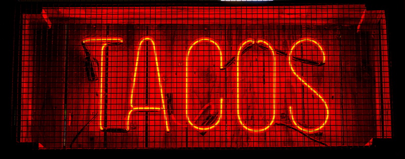 sign, single word, lighting equipment, night, capital letter, business, orange color, no people, 4K, restaurant, western script, illuminated, black background