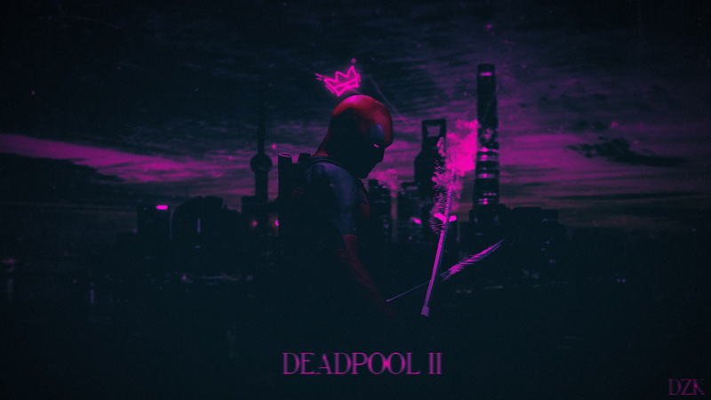 Photoshop, colorful, Marvel Comics, Deadpool, 1080P, cityscape, Merc with a mouth