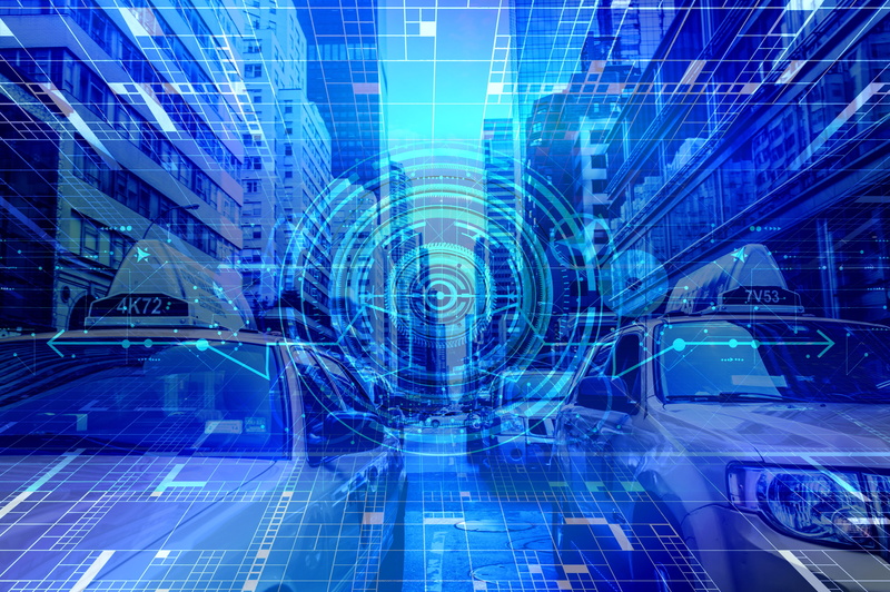 global communications, networked, city, road, wireless technology, interface, flowing, traffic, glowing, 5K, automation, technology, three dimensional
