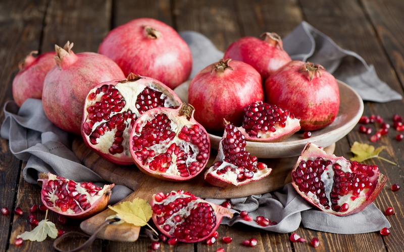 Fruits, Life, Still, Red, Pomegranate, 1080P