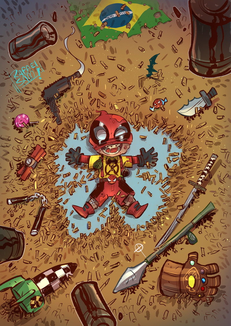 close-up, human representation, choice, table, still life, high angle view, celebration, Deadpool, bullet, no people, art and craft, rocket launchers, gloves