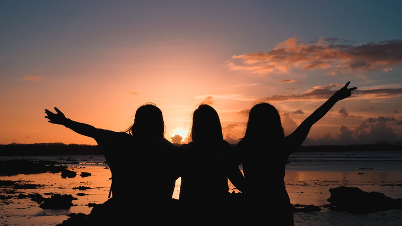 limb, summer, tough, philippines, real people, sky, nature, unique, silhouette, friendship, arms outstretched, sunset, ceo, sea, human arm, bff, group of people