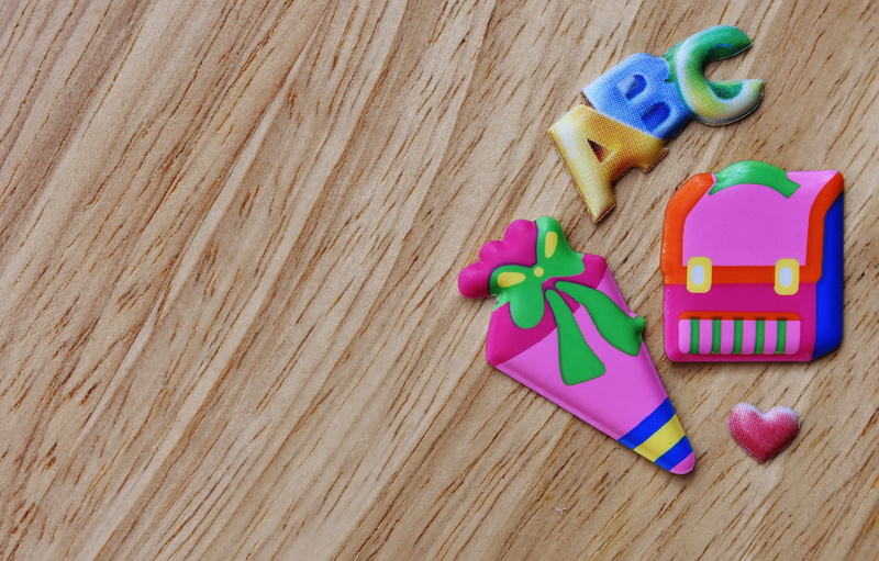 school launch, indoors, text, back to school, wooden, high angle view, multi colored, creativity, education, table, schultüte, representation, western script