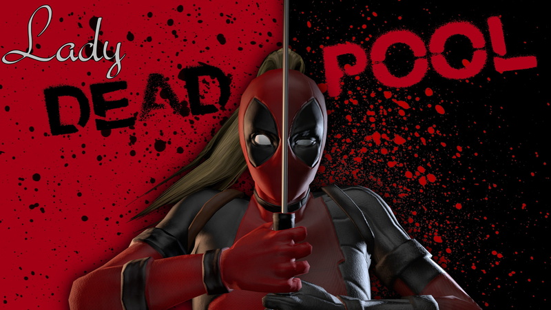 headshot, red, mask - disguise, glasses, disguise, fashion, clothing, one person, young adult, lady deadpool, 4K, women, looking at camera, portrait, emotion