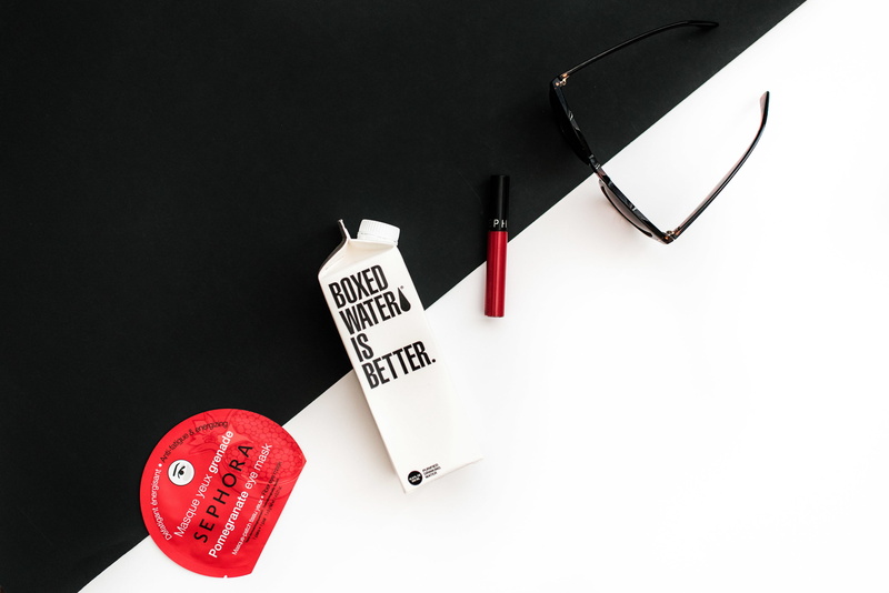 group of objects, tape, text, sephora, weapon, electrical device, accessories, studio shot, emotion, boxed water, products, boxed, black background, jewelry