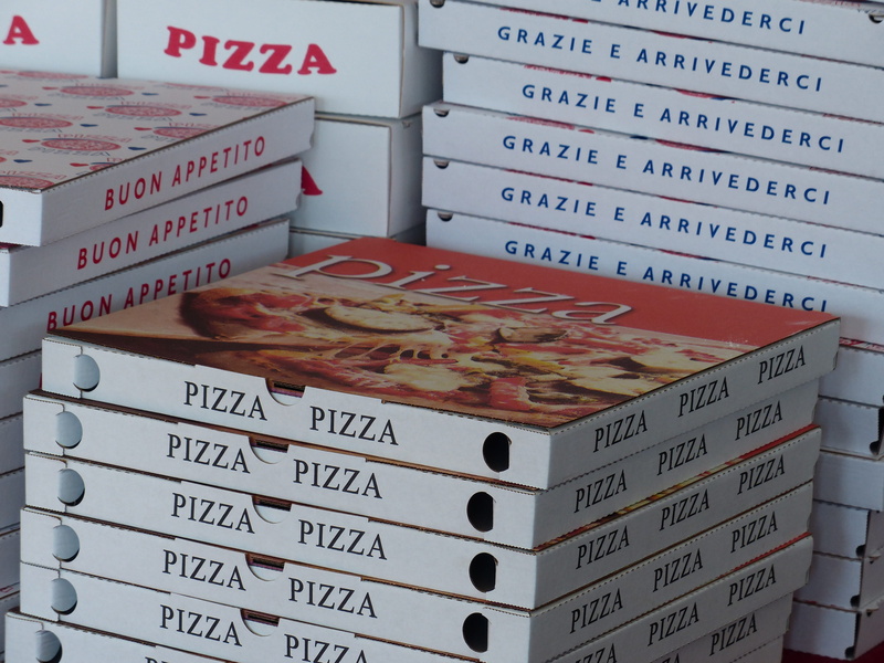color Image, container, delivery service, pizza box, italians, snack, transport box, stack, 4K, choice, boxes, large group of objects, Pizza, pizza delivery