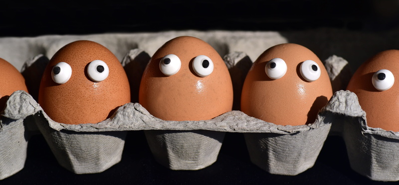 food and drink, pack, carton, brown, decoration, healthy eating, easter, cardboard, egg packaging, egg shells, 5K, medium group of objects, anthropomorphic face