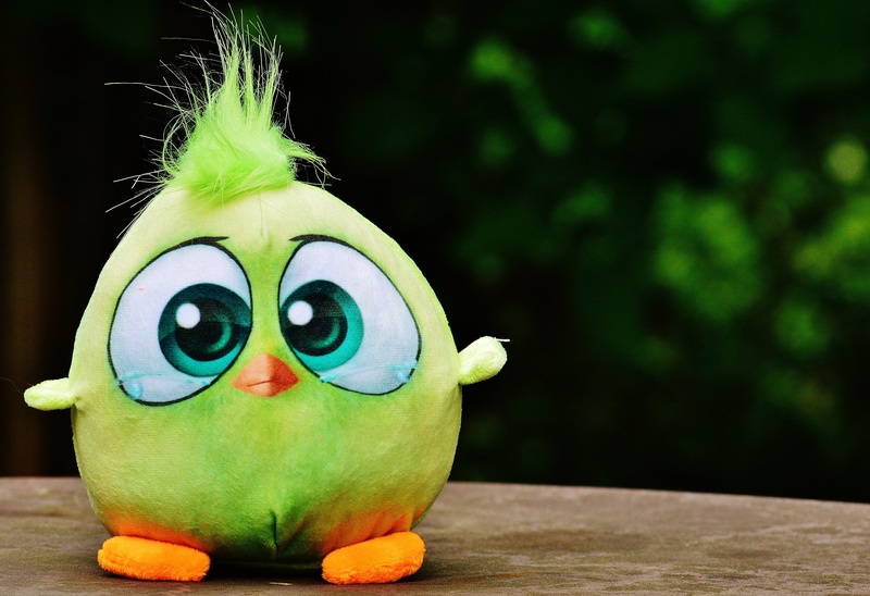 funny, table, stuffed animal, creativity, humor, fun, human representation, close-up, food, craft, birdie, cute, healthy eating, representation, green color