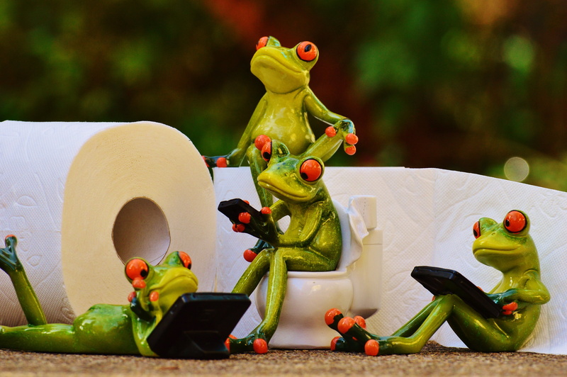 funny, offspring, frog, representation, art and craft, mobile phone, statue, male likeness, childhood, creativity, figurine, ceramic, toilet paper, craft