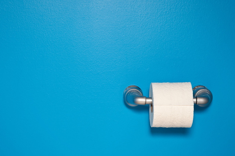 1080P, simple background, Toilet Paper, minimalism, blue background