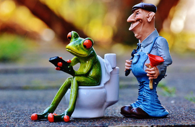 two, man, figurines, nature, toilet paper, sitting, fun, toilet, focus on foreground, 5K, full length, mobile phone, focus, day, childhood, one person