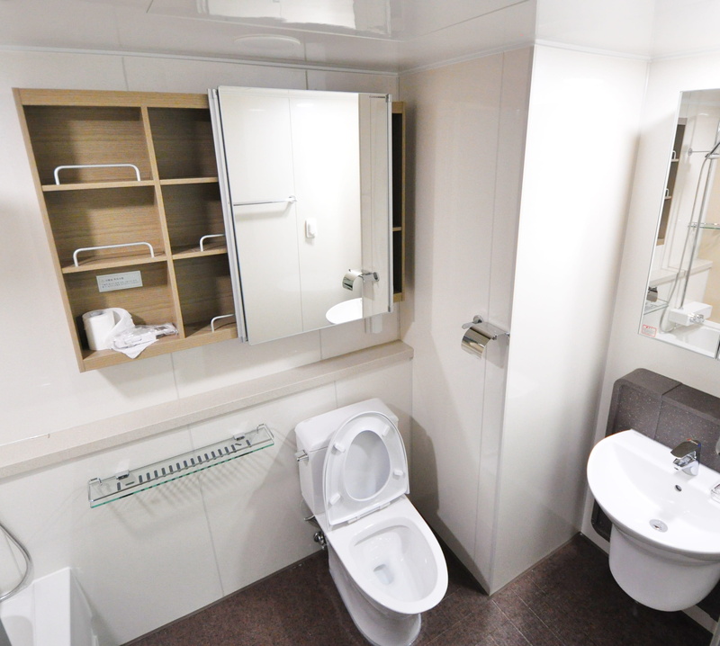 closet, tiled floor, faucet, bathroom, hygiene, no people, white color, mirror, home interior, toilet paper, household equipment, water, domestic bathroom