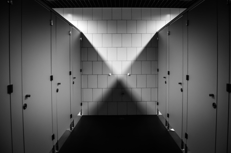 purely, cabins, wc, illuminated, locker, room, cubicle, 4K, public toilet, toilet, real people, built structure, architecture, bathroom, ceiling, light