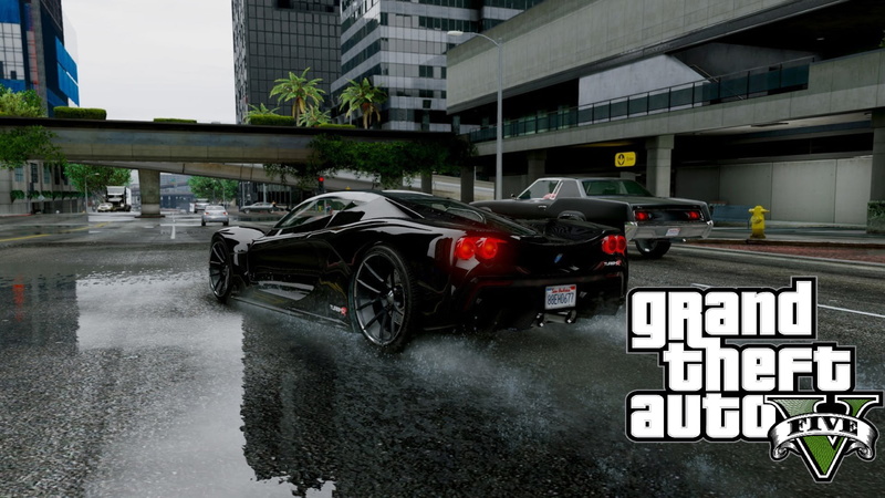 GTA5, Turismo R, rain, 1080P, 4K