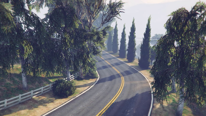 hills, Grand Theft Auto V Online, GTA Photography, GTA Online, 1080P, video games, Grand Theft Auto V, sunrise, GTA5, Tongva Hills, Rockstar Games, trees