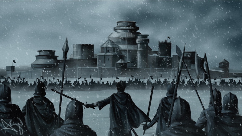 Game Of Thrones, war, digital art, Fan Art, winter, Stannis Baratheon, warrior, 1080P, Winterfell, fantasy Art, army, artwork, A Song Of Ice And Fire