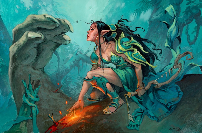 burning, sea, flame, adult, women, fire, indoors, one person, clothing, females, 1080P, representation, art and craft, creativity, Huntress, nature, fantasy girl