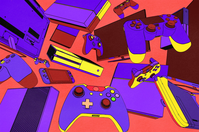 Sony, Xbox One, artwork, Nintendo Switch, 1080P, Microsoft, Play Station, digital art, the verge, console, Nintendo, digital