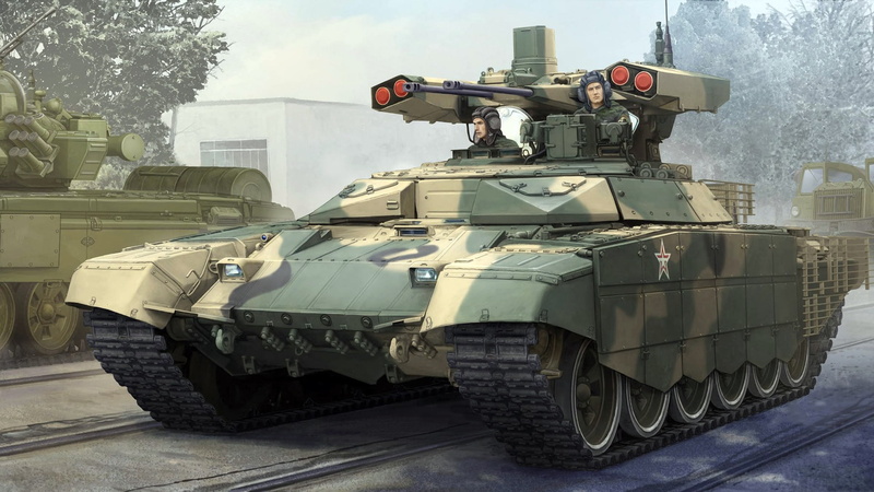 made on the chassis of tank T-72, fighting vehicle fire support, BMPT-72, BMOP, 1080P, Uralvagonzavod, Terminator 2