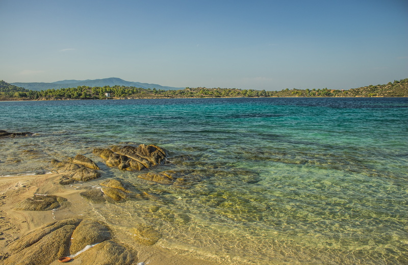 nature, istria, land, clear sky, shallow, ocean, coastline, idyllic, beauty, water, horizon, aquamarine, dusk, cliff, bright, dawn, scenics - nature, non-urban scene