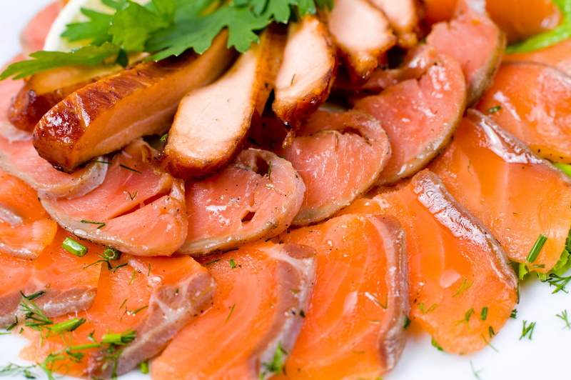 salmon, lemon, cooked, meat, seafood, spice, dieting, herb, restaurant, dinner, vegetable, close-up, freshness, smoked, appetizer, food, serving size, grilled