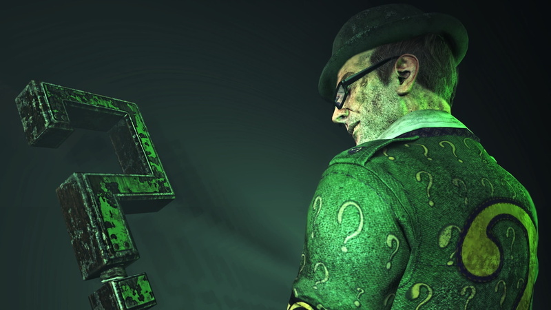 sculpture, no people, representation, art and craft, close-up, 1080P, belief, The Riddler, architecture, Batman: Arkham City, night, illuminated, indoors
