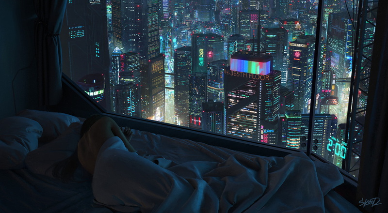 no people, indoors, residential district, furniture, computer, security, neon sign, financial district, sleeping, connection, data, futuristic, back, computer Equipment