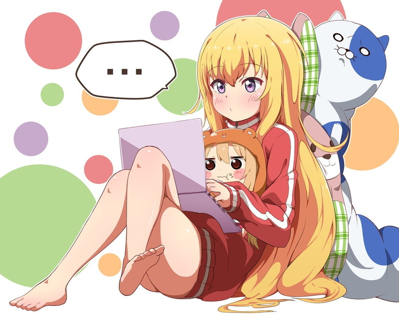 cartoon, males, Doma Umaru, mouse, hair, emotion, 720P, white, Gabriel Dropout, smiling, fun, people, Gabriel White Tenma, cute, females, mickey, men