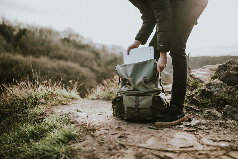 gray, holding, 2K, grass, travel, sponsored, rear view, acer, non-urban scene, man, carry, day, black, lifestyles, outdoors, nature, google chromebooks