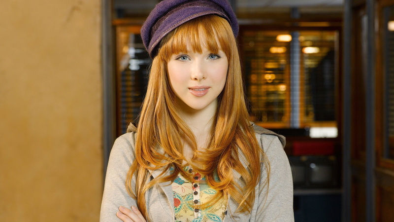 Cap, Red, Molly C. Quinn, Red hair, Blue eyes, Girl, Actress, Alexis, Castle, Red head, 1080P, The series, Redhead, Series, Look, Beautiful, Serial, Molly K. Quinn